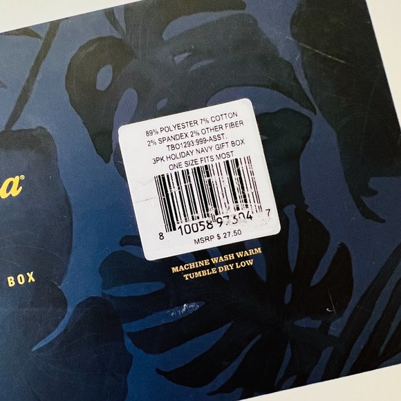 TOMMY BAHAMA Men's Gift Box Set of 3 Pair Island Life Socks - Picture 3 of 5